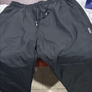 Fleece lined Men's Black open bottom sweatpants